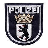 RescPol Abzeichen Polizei Berlin blau gestickt ohne Klett