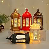Kleine Teelichthalter Ramadan Laterne LED Windlicht Hängend Lantern orientalische Laterne Marokkanische Glaslaterne Für Partys LED Hängende