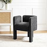 HULALA HOME Sessel, Loungesessel, Polstersessel mit Fassrückenlehne für Wohnzimmer und Schlafzimmer, Schw