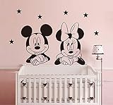 Mickey Maus Minnie Mouse Sterne Disney Wandaufkleber Wandgemälde Art Deco Wohnkultur Wandkunst Dekoration Abziehbilder Babyzimmer