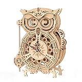 ROKR Owl Clock Modellbausatz | Holz Modellbau | 3D Holzpuzzle Erwachsene