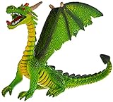Bullyland 75593 - Spielfigur, Drache sitzend grün, ca. 12 cm, ideal als Torten-Figur, detailgetreu, PVC-frei, tolles Geschenk für Kinder zum fantasievollen Spielen
