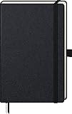 Brunnen 105522805 Notizbuch Kompagnon Klassik (Hardcover, 12,5 x 19,5 cm, kariert, 192 Seiten) 1 Stück, schwarz