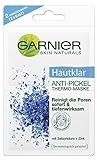 Garnier Hautklar Anti-Pickel Thermo-Maske, Mitesserentferner, Gesichtsmaske mit Zink, Salicylsäure und Tonerde (5 x 12 ml)