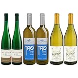Weinpaket «3x2 Exklusive Weissweine», Riesling, Verdejo, Pecorino im Holzfass gereift. Biowein von DELINAT – Wein aus reicher Natur (6 x 0,75l)
