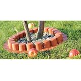 Palisade - Beeteinfassung in Holzoptik - L 405 cm - Beetumrandung - Rasenkante - Gartenpalisade - Zierzaun - Gartenpalisade - Beetbegrenzung