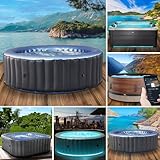 BRAST® Whirlpool aufblasbar MSpa | 4-8 Personen | viele Modelle rund und eckig | Ø 125-224cm | In- Outdoor Pool | bis zu 144 Massagedüsen | inkl. Aufblasfunktion Abdeckung Timer Heizung | Bergen 8