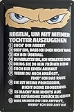 vielesguenstig-2013 Blechschild Schild 20x30cm - Regeln um mit meiner Tochter auszugehen