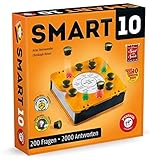 Piatnik 7167 - Smart 10 | Das revolutionäre Alleswisser Brettspiel I Für die Quizfreunde | Wer ist der Quizkönig | Ab 14 Jahren | Wissenfragen von A - Z | Für Unterwegs und Zuhause