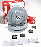 Autoparts-Online Set 60009119 Zimmermann Sport Bremsscheiben COAT Z gelocht/Bremsen + Bremsbeläg