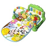 DAOB Multifunktionale Piano Pedal Spieldecke, Baby Spielmatte Baby Spielmatte Klavier Aktivität Gymnastikmatte Baby Krabbeldecke mit Spielbogen und Musik für Neugeborene Baby für 0-1 Jahre