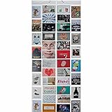 Fotovorhang XXL Bildervorhang Photo-Vorhang mit 40 Taschen für 80 10 x 15 cm Fotos Postkarten Motivkarten - Duschvorhang Fotogalerie; Milchig-Photoshop-Optik