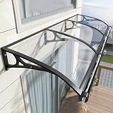 Outdoor-Türüberdachung, Markise, Fenster, Regenschutz, Abdeckung für Terrasse, Veranda, Garten, UV- und wasserabweisend, 119,4 x 160