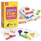 Hotifts 80 Stücke Lernkarten zum Lernen Buchstabe,Zahlen,Wörter, Farben,Formen - Lernspielzeug - Ab 2 Jahren