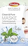 Schaebens NATURALS Clean & Pure Maske - Tiefenreinigung & Porenverfeinerung mit Mandelöl, Fairtrade Arganöl und Tonerde - Vegan - 100% Naturkosmetik
