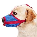 BbearT® Maulkorb für Hunde, weich, gegen Beißen, Anti-Bellen, Lecken, Luftnetz, verstellbar, für große Hunde (XXL)