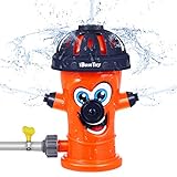iBaseToy Sprinkler Kinder, Wassersprinkler im Hydrant Design, Wasserspielzeug Sprinkler für Kleinkinder Jungen Mädchen Sommer Outdoor Garten Party Haustiere…
