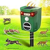 Redeo Tiervertreiber Ultraschall Outdoor: Solarbetriebener Tiervertreiber Katzenvertreiber Hirsch Abschreckung Geräte für Kaninchen Maulwurf Hund Fuchs Eichhörnchen Waschbär Sunkk Ratte