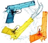 TK Gruppe Timo Klingler 3er Wasserpistolen Set - ca. 15 cm mit großer Reichweite Wasserspritzpistole Spritzpistole klein Mini für Kinder