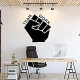 Büro Wandkunst Aufkleber Teamwork Geschäftserfolg Arbeitsidee Inspiration Zitat Büro Vinyl Aufkleber Wandbild A4 57x56cm