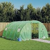 Gewächshaus mit Stahlrahmen Grün 16 m² 4x4x2 m, Xichuzi Frühbeet, Tomatenhaus, Treibhaus, Greenhouse, Garten Zubehö