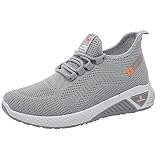 Generisch Schuhe Damen Sneaker Atmungsaktive Mesh-Schuhe Laufschuhe Flache rutschfest Wanderschuhe Sportschuhe Turnschuhe Weichen Sohle Langlebige Trend Mode Freizeitschuhe Elegant B