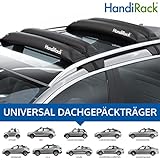 HandiWorld HandiRack Universal Dachgepäckträger für Autos; Schnellmontage Dachträger; Schwarz, H10, W33, D146cm