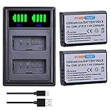 PowerTrust 2pcs LP-E10 LP E10 Akku mit LED Dual Akkuladegerät Kompatibel mit Canon EOS 1100D 1200D 1300D 2000D, 4000D,EOS Rebel T3, T5, T6, Kiss X50, Kiss X70 Digital SLR C