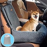 Autositz für Hunde, Sicherheitssitz für Haustiere, für Jede Art von Auto geeignet,Der Hundesitz aus hochwertigem Kurzplüsch, abnehmbar und leicht zu reinigen.