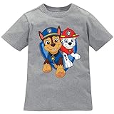 Paw Patrol - Jungen T-Shirt Grau Baumwolle, Kinder Kleidung Oberteil Bedruckt (86/92)