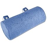Arsvita Badewannen-Kissen mit Saugnäpfen, weicher Bezug in vielen Farben und Größen, Komfort Badekissen Nackenrolle (Größe: Ø11 x 25cm - Spa Ausführung in der Farbe: hellblau)