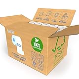 80x Rollen Toilettenpapier BULK-Verpackung XXL Vorratspack 3 Lagig - Soft Premium Qualität | Keine Plastik-Umverpackung