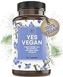 Vegan Complex - Vitamin B12 K2 D3 Eisen Zink Selen und Omega 3 vegan - 120 Kapseln - speziell für Vegetarier und Vegan - Vegane Geschenke - Vegan Supplements (1 Stück)