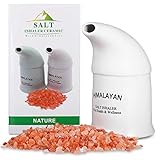 ORIA Salz Inhalator, Salzinhalator Keramik Salz Rohr Gefüllter Inhalator mit freiem Salz 100% rein Die Salztherapie-Inhalatoren enthält ca. 300g Himalaya reines Salzgranulat Pakistan Salzfelder - Weiß