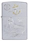 ZIPPO – Sturmfeuerzeug, Anne Stokes ©2021 Collection Mermaid, Laser Two Tone, Satin Chrome, nachfüllbar, in hochwertiger Geschenkbox