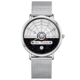 RORIOS Herren Uhren Analog Quarz Armbanduhren Himmel Zifferblatt Uhr mit Edelstahl Meshband Modisch Uhr für Männer