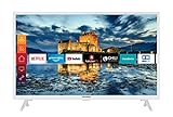 Telefunken XF32J511-W 32 Zoll Fernseher (Smart TV inkl. Prime Video / Netflix / YouTube, Full HD, Works with Alexa, Triple-Tuner) [Modelljahr 2021], Weiß