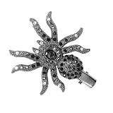 ABOOFAN Spinne Haarnadel Haarspange Für Damen Spinnenhaarnadel Haarspangen Aus Kristall Punk-haarspange Spinnennetz-haarnadeln Gothic-haar Legierung (zink) Bankett Krokodilk