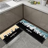 Moderne Küchenfußmatten, 3D-gedruckte Muster, Fußmatten für die Bodendekoration, rutschfeste absorbierende Teppiche für das Badezimmer A1 40x120cm