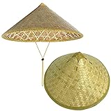 2er Pack Bambushut Orientalischer Hut Asiatischer Hut Chinesischer Hut Japanischer Hut Konischer Hut Regen Sonnenkappe Reis Bauer Hüte
