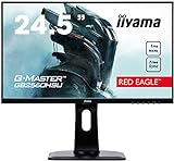 iiyama G-MASTER Red Eagle GB2560HSU-B1 62,2 cm (24,5') Gaming Monitor Full-HD (HDMI, DisplayPort, USB 2.0) 1ms Reaktionszeit, 144Hz, FreeSync, Höhenverstellung, Pivot, schwarz