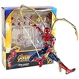 EDHA Kinderspielzeug Avengers Unendlichkeit Ist Eisen-Spinne Statue Spiderman PVC Action-Figur Sammler Modell Superheld-Spielzeug-Puppe (Color : Q MAF081 14cm)
