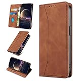 KANVOOS Handyhülle für Google Pixel 4A 4G Hülle, Premium PU Leder Flip Klappbar Stoßfeste Schutzhülle [Kartenfächern], Wallet Case Hülle für Google 4A 4G (Braun)