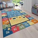 Paco Home Kinder-Teppich Für Kinderzimmer, Junge/Mädchen versch. Designs, Farben u. Größen, Grösse:160x220 cm, Farbe:Mehrfarbig 3