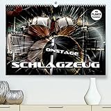 Schlagzeug onstage (Premium, hochwertiger DIN A2 Wandkalender 2022, Kunstdruck in Hochglanz)