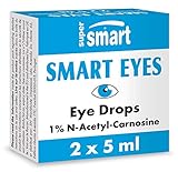 Supersmart - Smart Eyes™ - Augentropfen mit 1% N-Acetyl-L-Carnosin - Hilft, trockene Augen, Reizungen und grauen Star zu verhindern | Nicht GVO & Glutenfrei - 2 Behälter mit jeweils 5 ml