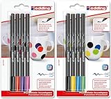 edding 4200 Porzellan-Pinselstift 4 x Standardfarbe und 4 x Zusatzfarbe Porzellan