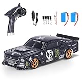 Goolsky RC Drift Car 1/18 2,4 GHz 4 WD 30 km/h Motor RC180 Stark Magnetisch RTR Hohe Geschwindigkeit Wiederaufladbar Umweltfreundlich RC Rennauto Ferngesteuert Geschenk fur Kinder 2 Batterien