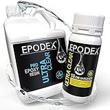 EPODEX® 2K Epoxidharz | Epoxy in Gießhöhe 0-10cm | River-Tische, Lampen und Epoxidharz Zubehör | Gießharz | Kunstharz | Resin | Glasklar oder in 40 Epoxidharz Farbe | Mengenrabatt