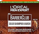 L'Oréal Paris Men Expert, Shampookuchen, reinigt das Haar, Bart und Haut, Barber Club, 80 g